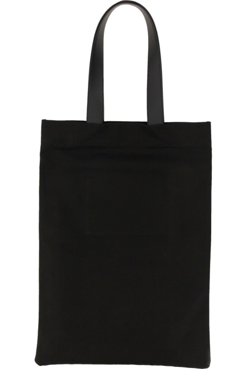Shoulder Bags for Men Jil Sander Black Canvas Shopping Bag