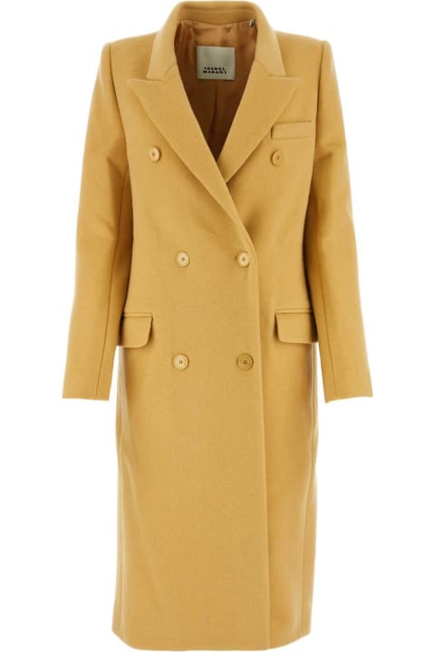 Isabel Marant Coats & Jackets for Women Isabel Marant Mustard Wool Blend Theodore Coat