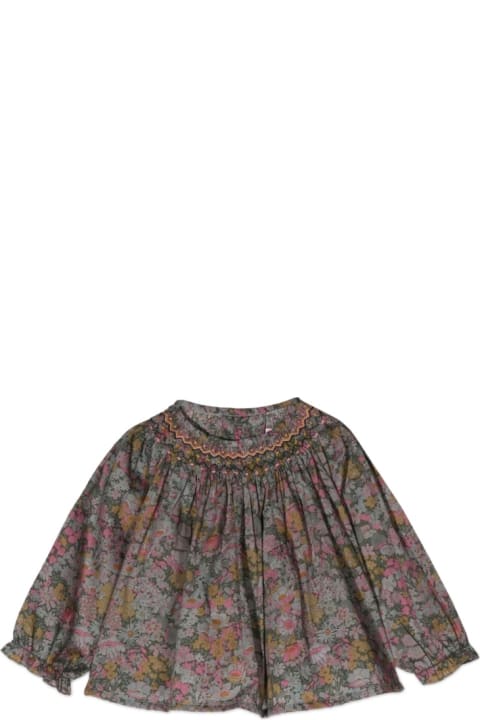 Topwear for Baby Girls Bonpoint Griotte Smockee Blouse