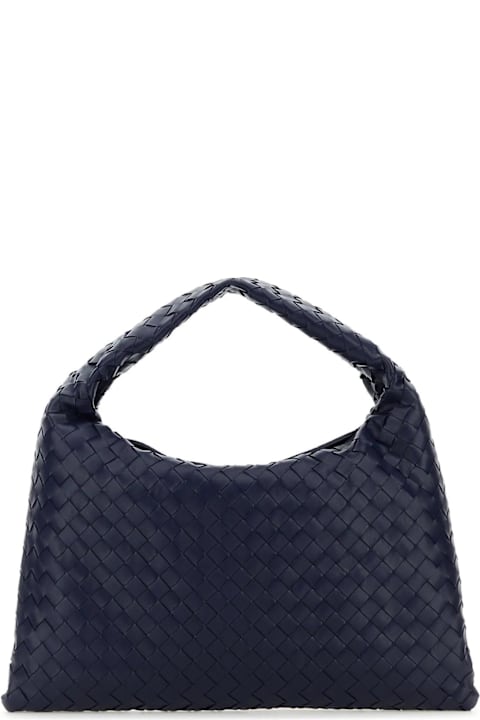 Sale for Women Bottega Veneta Dark Blue Leather Small Hop Shoulder Bag