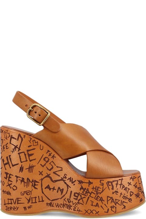 Sandals for Women Chloé Cross-over Wedged Sandals