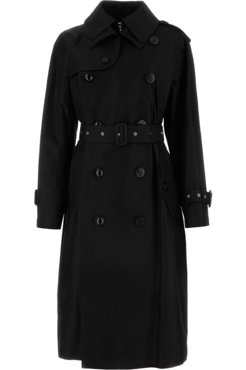 Sacai Coats & Jackets for Women Sacai Black Cotton Blend Trench Coat