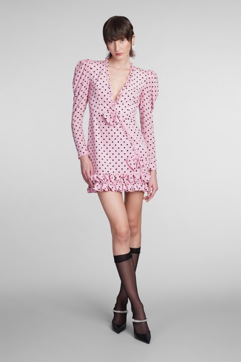 Alessandra Rich for Women Alessandra Rich Dress In Rose-pink Silk