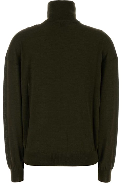 Homeware Saint Laurent Olive Green Cashmere Blend Sweater