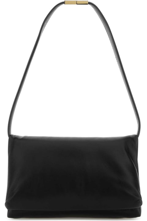 Fashion for Women Marni Black Leather Prisma Shoulder Bag
