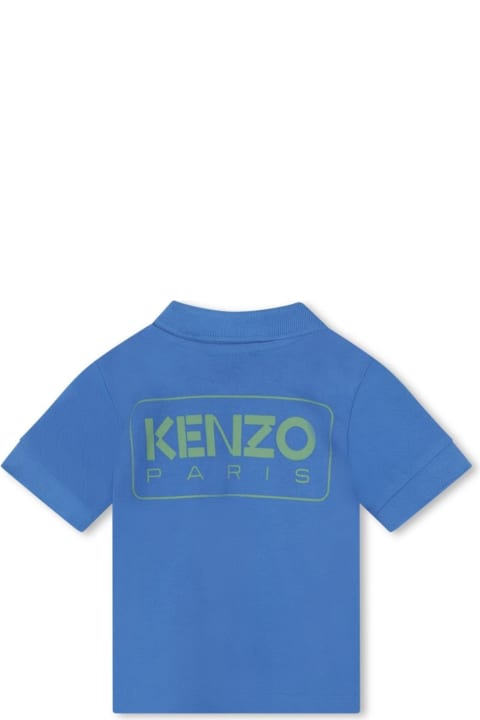 Kenzo Kids T-Shirts & Polo Shirts for Baby Boys Kenzo Kids Polo Con Stampa