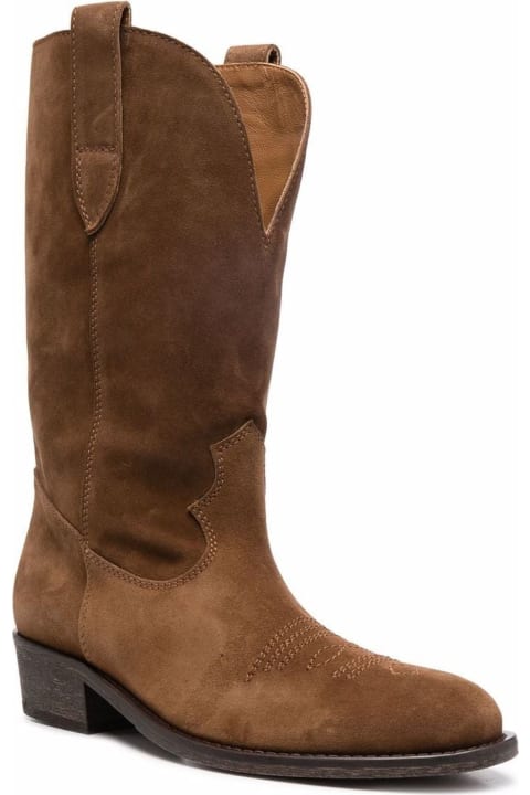 Fashion for Women Via Roma 15 Brown Suede Cowboy Boots