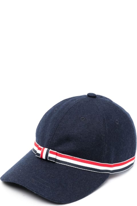 Thom Browne Hats for Women Thom Browne Gg Bow Baseball Cap In Wool Flannel