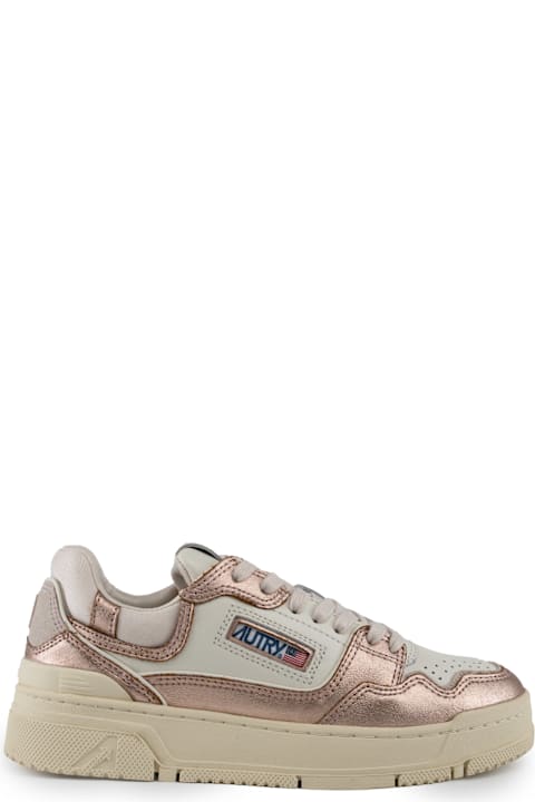 Homeware Autry Autry Clc Sneakers In Metal Leather