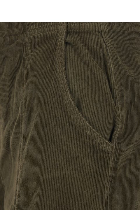 TwinSet for Kids TwinSet Brown Pants With Belt Loops In Ribbed Velvet Woman