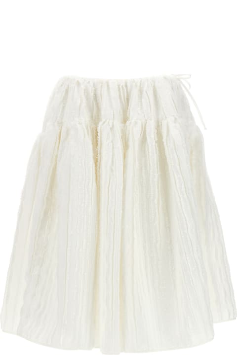 Cecilie Bahnsen Fumie Skirt Voluminous Asymmetrical Skirt With Bow