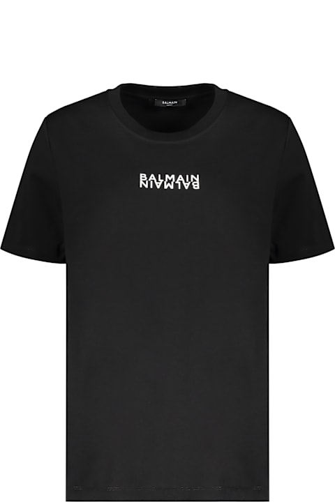 Balmain Black Cotton T-shirt