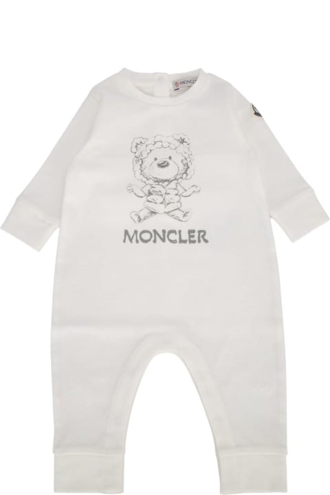 Moncler Bodysuits & Sets for Baby Girls Moncler Teddy Bear Motif Romper