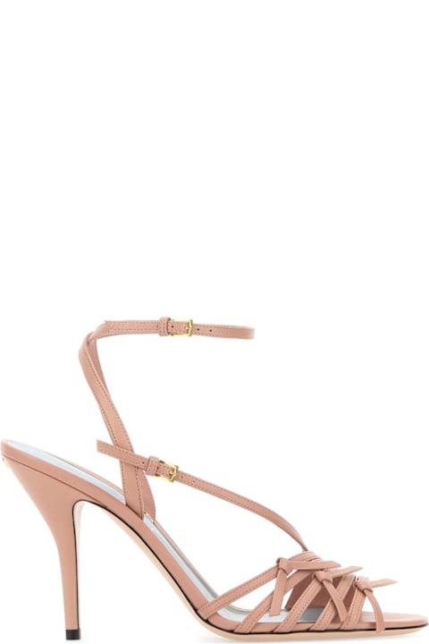 Valentino Garavani Pink Nappa Leather Nodine Sandals