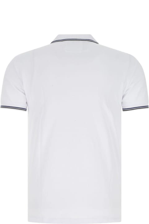 Emporio Armani for Men Emporio Armani White Stretch Cotton Polo Shirt