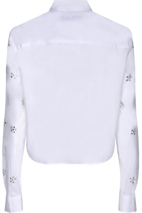 MSGM Topwear for Women MSGM Crystal-embellished Long-sleeved Shirt
