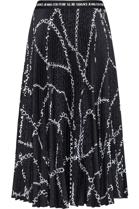 Versace Jeans Couture for Women Versace Jeans Couture Chain-link Pleated Midi Skirt