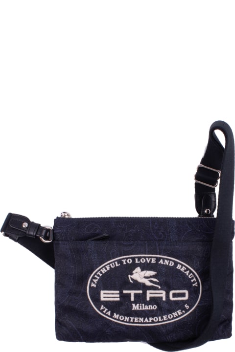 Etro Shoulder Bags for Men Etro Nylon Shoulder Bag