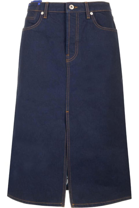 Burberry for Women Burberry Japanese Front-slit Denim Midi Skirt