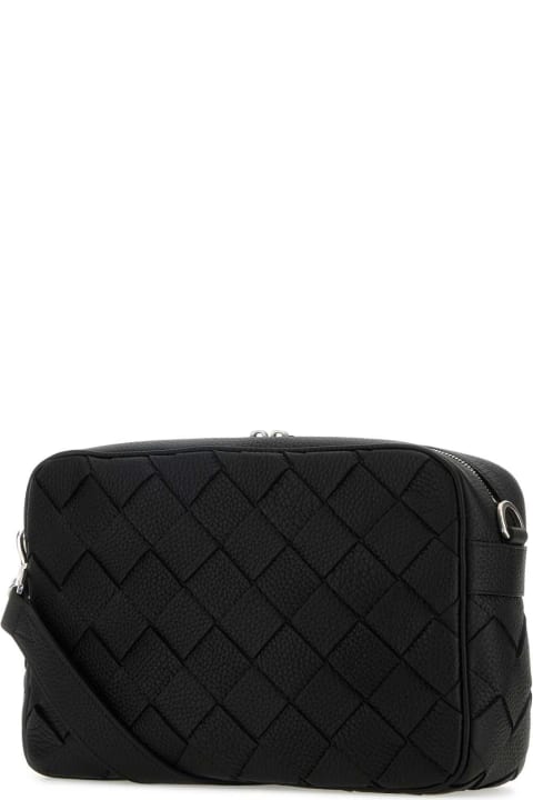 Totes for Men Bottega Veneta Black Leather Medium Camera Crossbody Bag