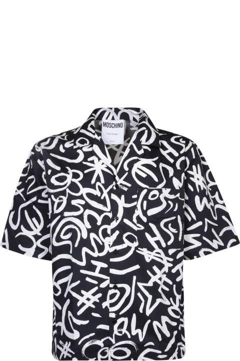 Fashion for Men Moschino Allover Scrib Black Shirt