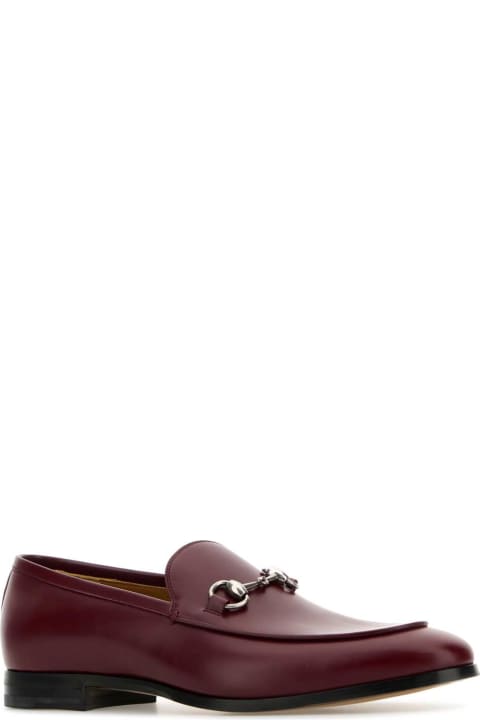 Gucci أحذية اللوفرز والبوت لـ القسم الرجالي Gucci Burgundy Leather Loafers