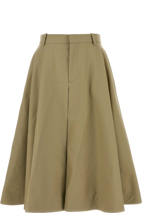Bottega Veneta Clothing for Women Bottega Veneta Khaki Cotton Skirt