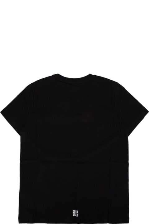 ملابس علوية لـ أولاد Givenchy Logo Printed Crewneck T-shirt