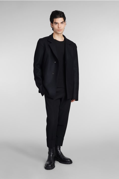 N32 Coat In Black Wool