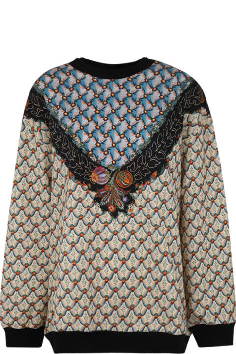 Etro Fleeces & Tracksuits for Women Etro Oversize Printed Crew Neck Sweatshirt
