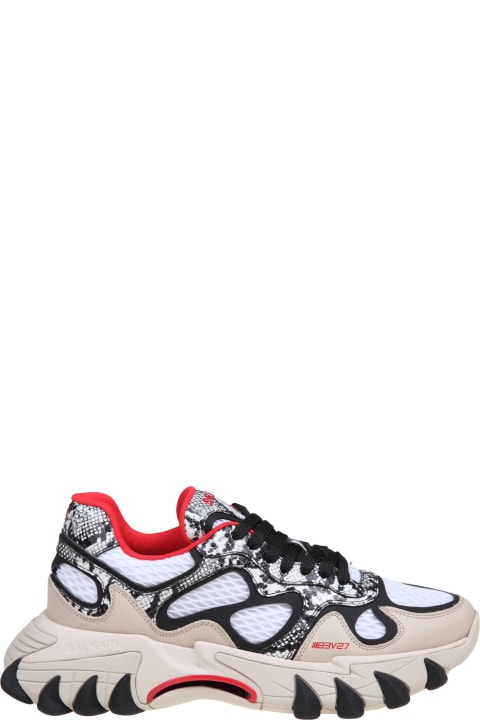 Fashion for Men Balmain Balmain B-east Sneakers In Mix Of Materials With Python Effect
