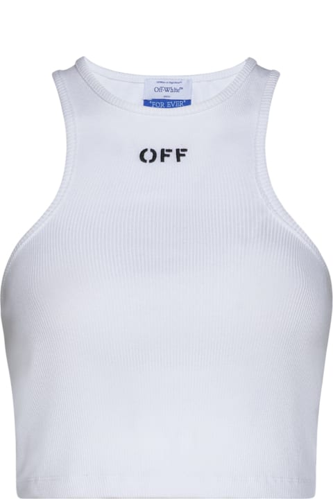 Clothing Sale for Women Off-White Off Stamp Rib Rowing Top