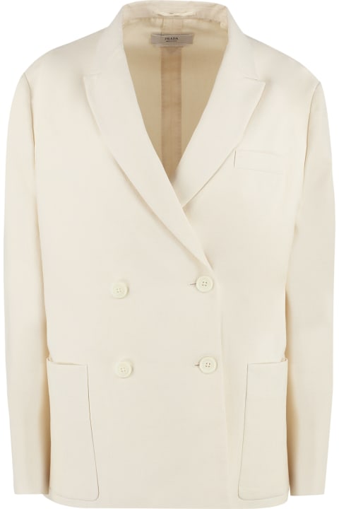 Prada Coats & Jackets for Women Prada Cotton Double-breasted Blazer