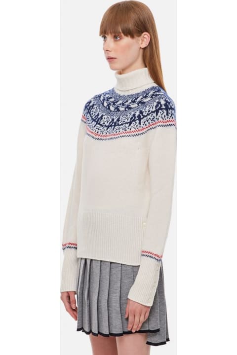 Fashion for Women Thom Browne Wool Mohair Mix Turtleneck Sweater