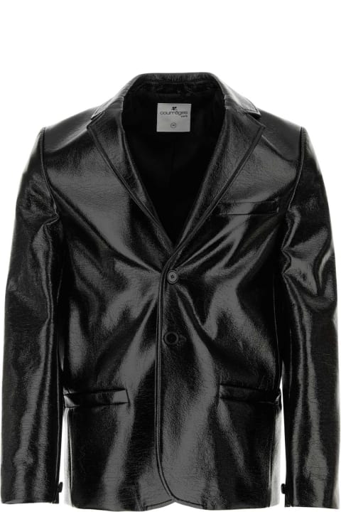 Courrèges Coats & Jackets for Men Courrèges Black Vinyl Blazer