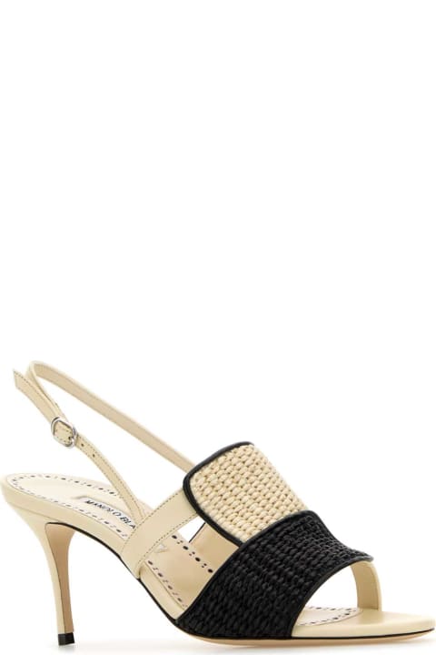 Manolo Blahnik Shoes for Women Manolo Blahnik Sand Raffia Fabiola Sandals