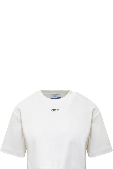 ウィメンズ Off-Whiteのトップス Off-White Off Cropped T-shirt