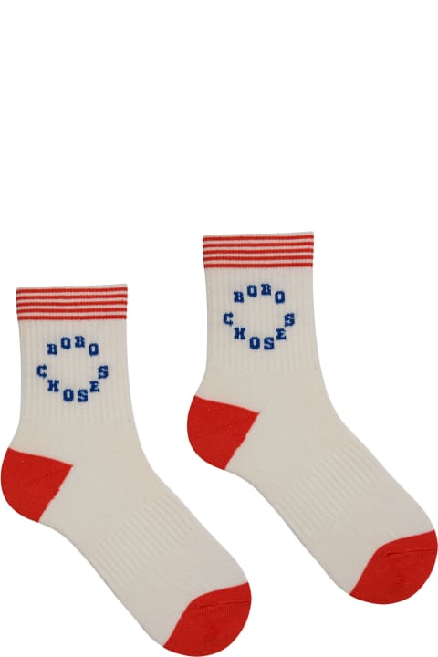 Bobo Choses for Kids Bobo Choses White Terry Socks For Kids With Logo