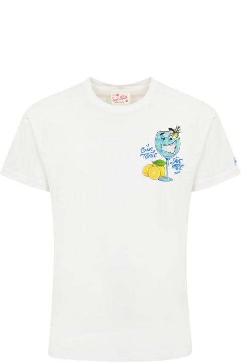 Clothing for Men MC2 Saint Barth T-shirt With Gin Tonic Print