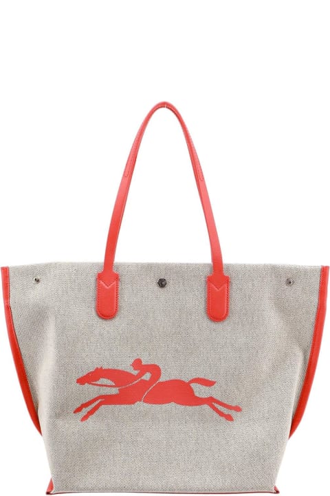 ウィメンズ新着アイテム Longchamp Roseau Logo Detailed Large Tote Bag