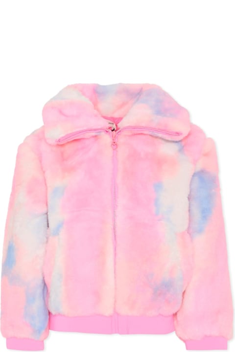 أدوات منزلية Billieblush Pink Faux Fur Coat For Girl