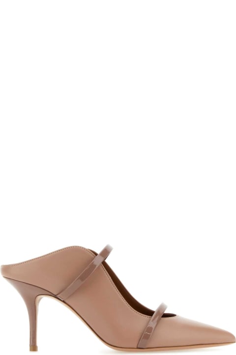 Malone Souliers for Women Malone Souliers Antiqued Pink Nappa Leather Maureen Mules