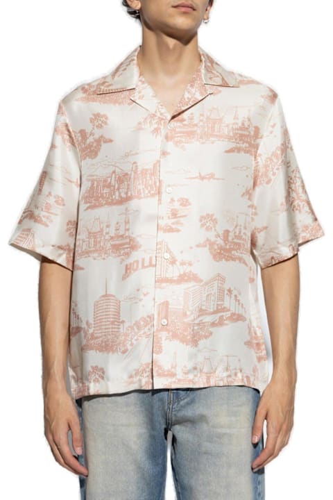 AMIRI Shirts for Men AMIRI La Landmark Printed Short-sleeved Shirt