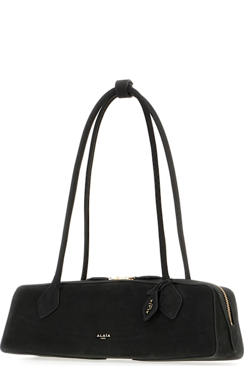 Alaia Bags for Women Alaia Black Suede Medium Le Teckel Shoulder Bag
