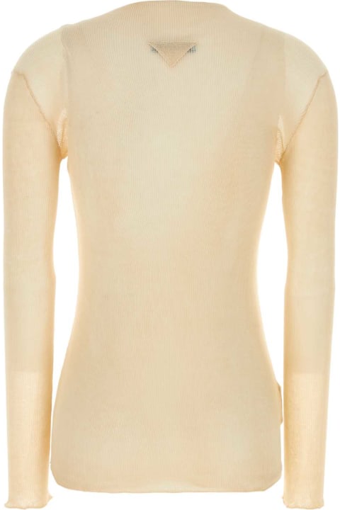 Prada Clothing for Women Prada Beige Cotton Sweater