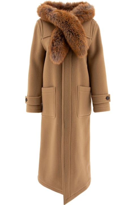 Burberry Coats & Jackets for Women Burberry Faux-fur Trim Long Sleeved Duffle Coat