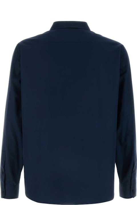 Loewe Shirts for Men Loewe Navy Blue Poplin Shirt