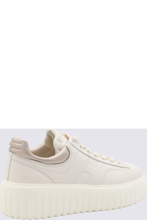 Homeware Hogan White And Cream Leather Sneakers