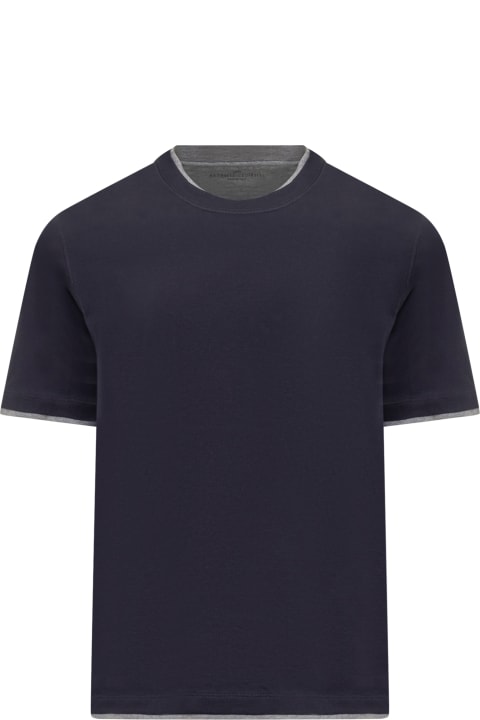 Brunello Cucinelli Clothing for Men Brunello Cucinelli Jersey T-shirt With Ribbed Hem