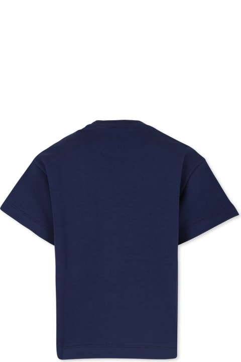 Fendi Sale for Kids Fendi Blue Sweatshirt For Boy With Logo